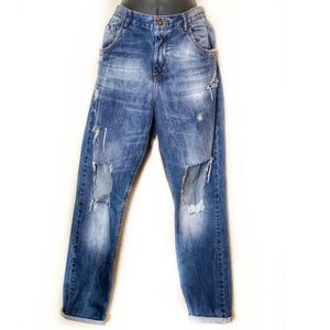 Zara Boyfriend Cutout Jeans